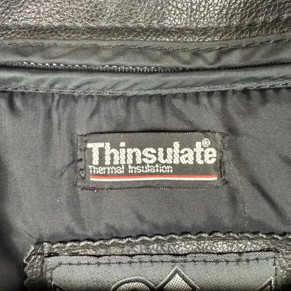 Vintage Bermans Street Legal Black Leather Fringe Motorcycle Jacket Women’s 14 - Picture 6 of 14